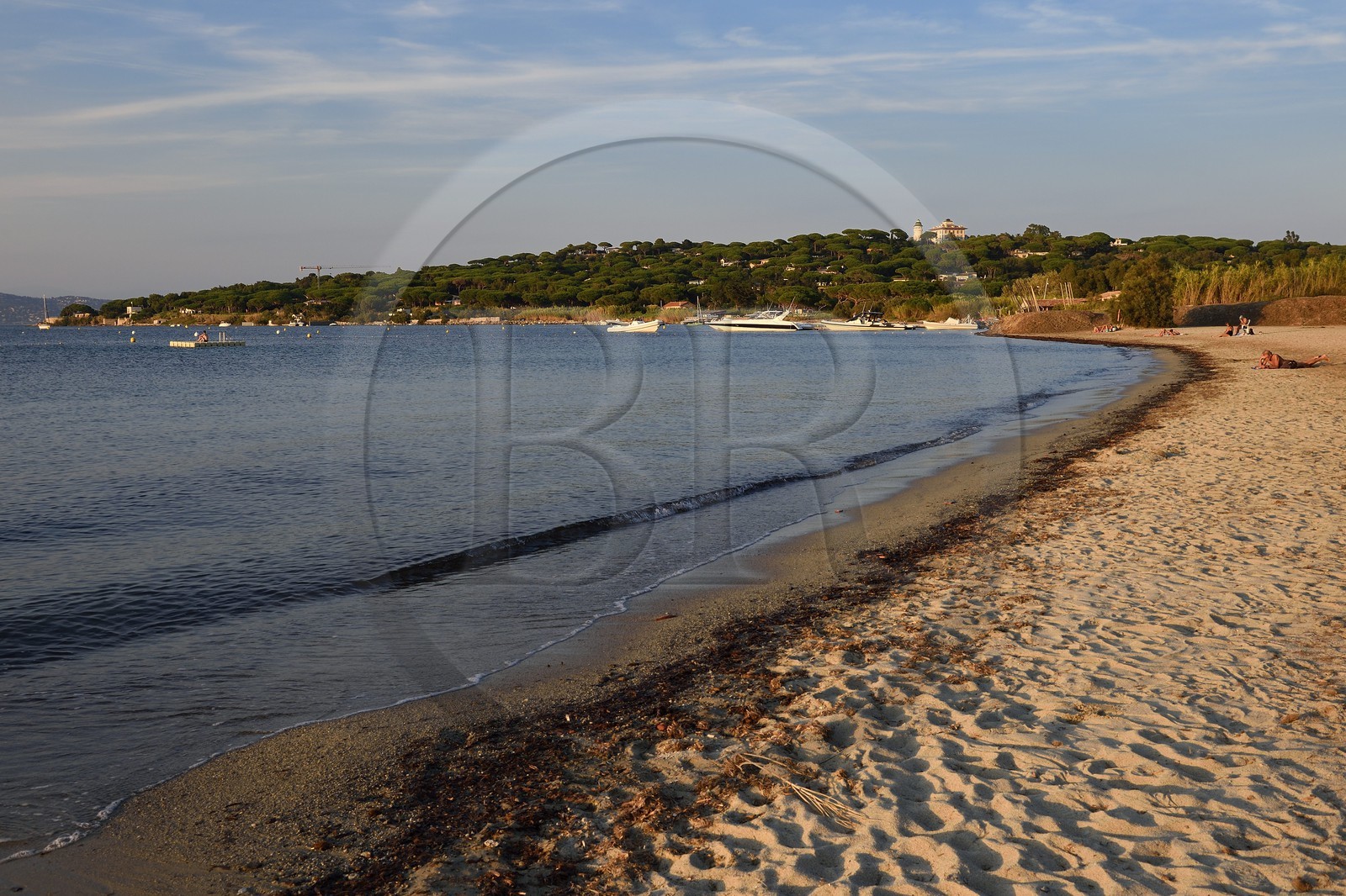 France, Var (83), Saint-Tropez, baie des Canebiers, a plage des Canebiers