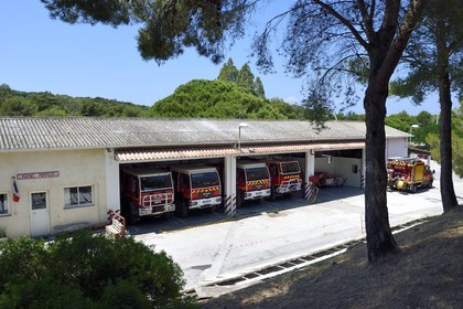 France, Var (83), Iles d'Hyères, Parc national de Port Cros, Ile du Levant, Base-Vie dans la zone militaire, base des marins-pompiers