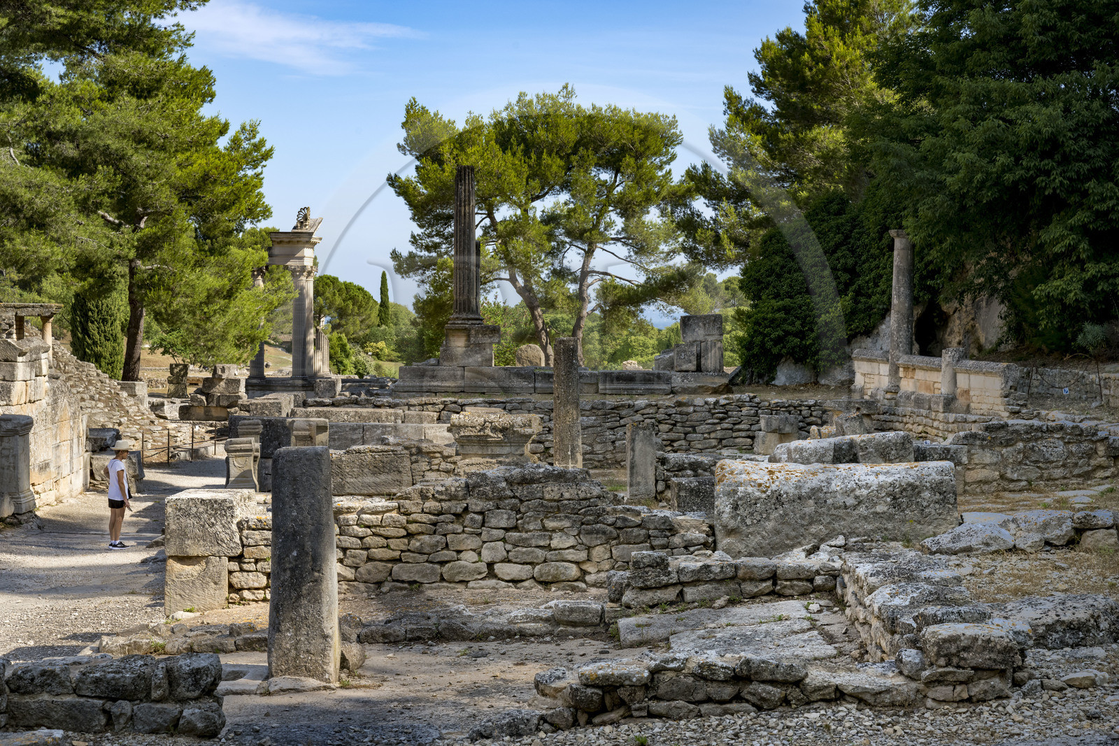 France, Bouches du Rhone, Regional Natural Park of the Alpilles, Saint Remy de Provence, site archéologique de Glanum, Sacred Spring district