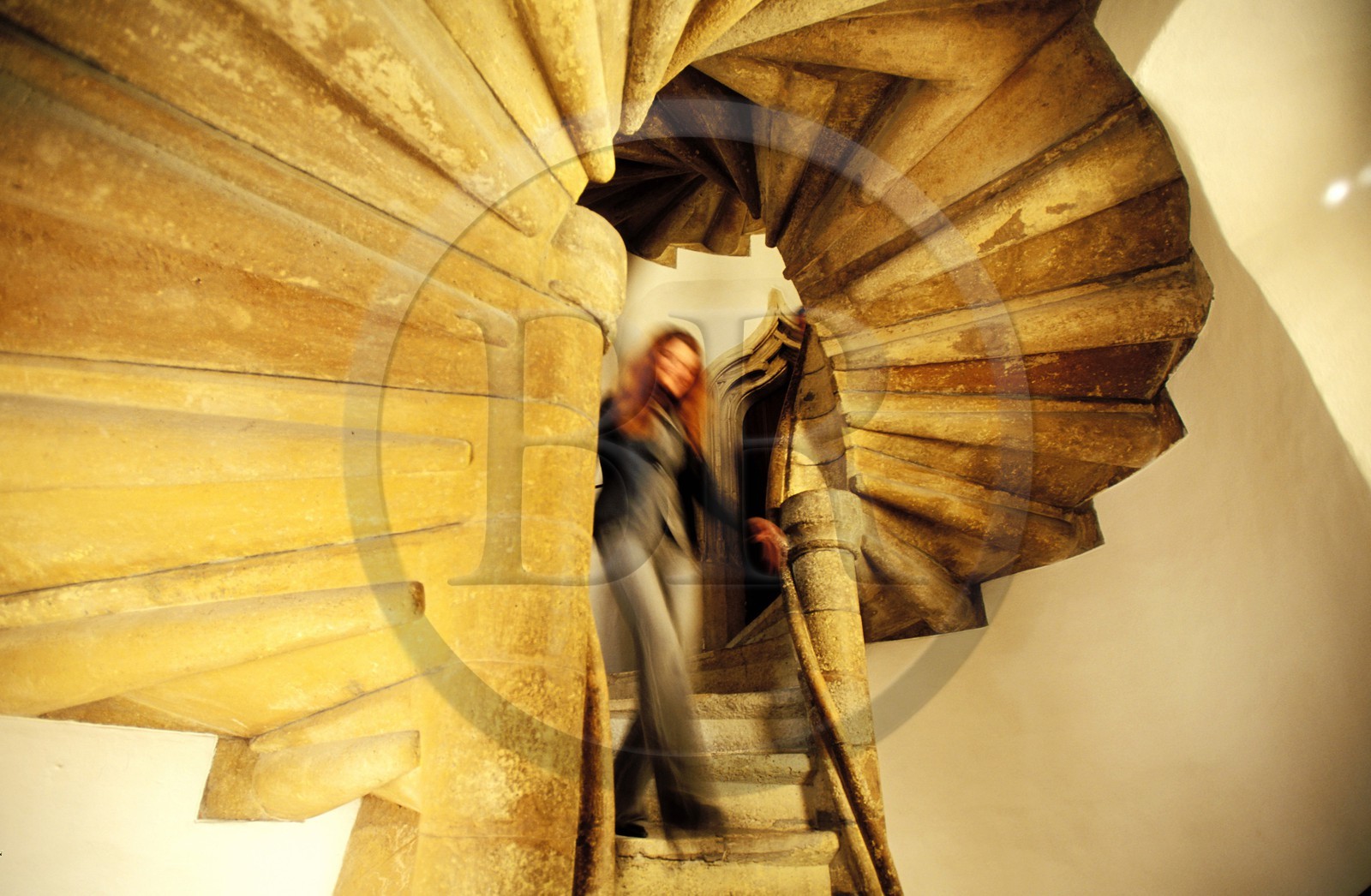 Austria, Styria, Graz, historic center listed as World Heritage by UNESCO, the Treppenturm staircase in the burg (castle)