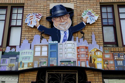 Etats-Unis, Californie, San Francisco, pancarte des quartiers de la ville dans le quartier de Noe Valley