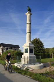 France, Seine Maritime, Val de la Haye, Napoleon column erected in 1844, in memory of the transhipment of the mortal remains of Napoleon I during the return of St. Helena, December 9, 1840